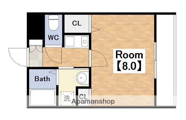 フロラシオン(1K/3階)の間取り写真