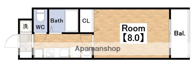MOMO(1K/7階)の間取り写真