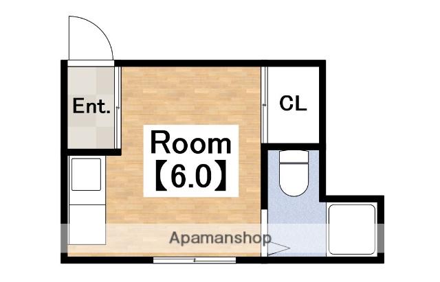 山中マンション(ワンルーム/2階)の間取り写真