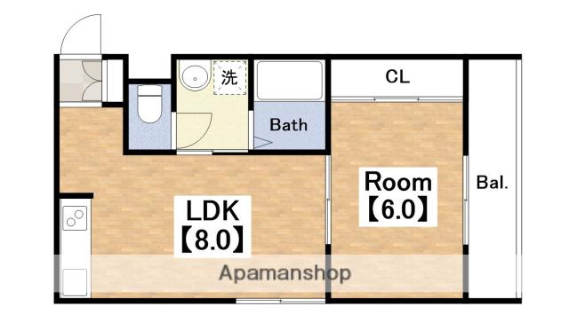 シャトーローレンス(1LDK/3階)の間取り写真
