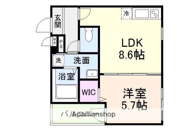 フジパレス住吉遠里小野5番館(1LDK/1階)の間取り写真