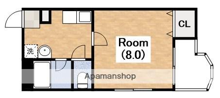 ヴァンテアン(1K/2階)の間取り写真