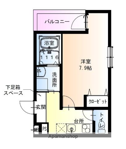 フジパレス今川公園東5番館(1K/3階)の間取り写真