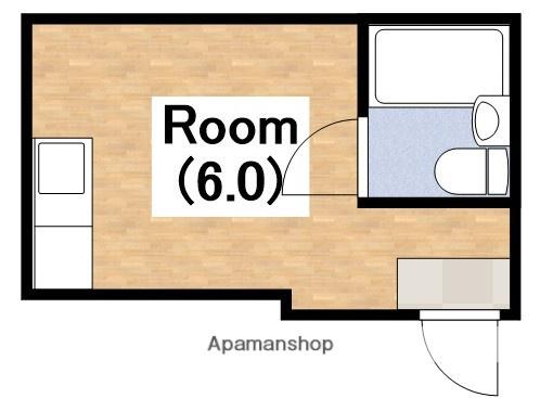 コーポ万代(ワンルーム/4階)の間取り写真