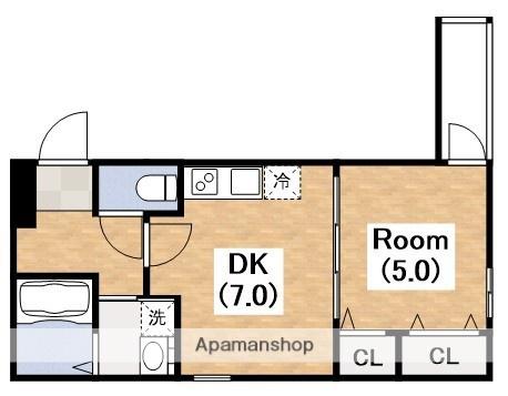 フジパレス我孫子西Ⅰ番館(1DK/3階)の間取り写真