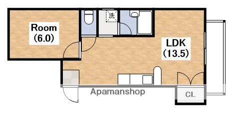 コスモコーポ北田辺(1LDK/1階)の間取り写真