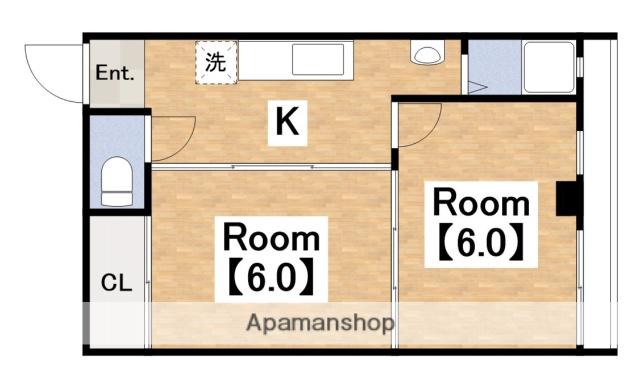 長居第3ハイツ(2K/2階)の間取り写真