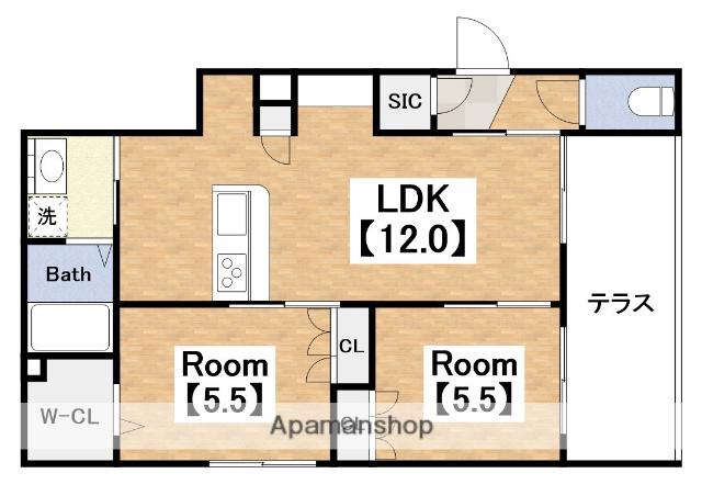 MAISON SANBI(2LDK/1階)の間取り写真