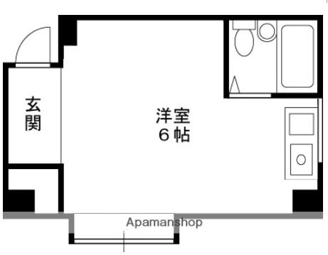 レットバトラー(ワンルーム/3階)の間取り写真