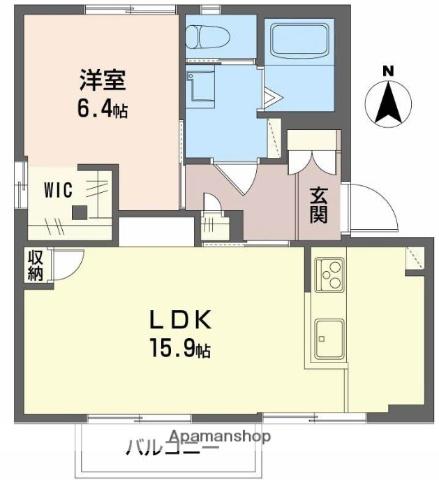ガーデンハイムABC(1LDK/2階)の間取り写真