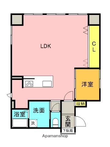 キャッスルプラザ西宮(1LDK/2階)の間取り写真