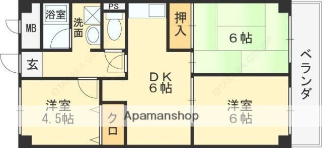 NAGARE35(3DK/3階)の間取り写真