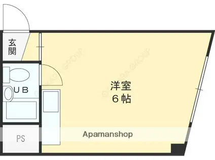 アパートメントアサヒ(ワンルーム/1階)の間取り写真