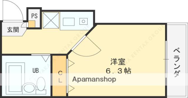 タナカハイツ(1K/2階)の間取り写真