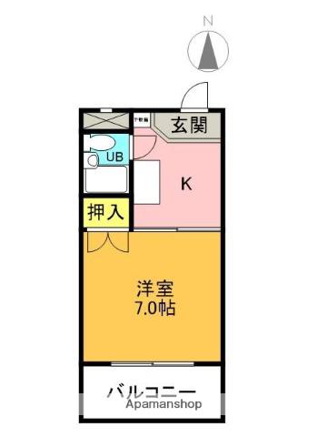 カサクレモナ(1K/2階)の間取り写真