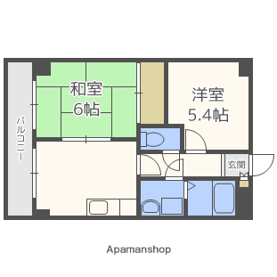 ロイヤルハイツ武庫之荘(2DK/2階)の間取り写真