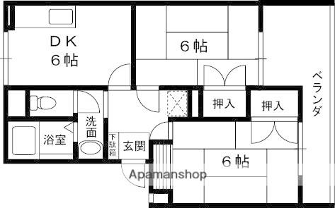 エル南武庫之荘(2DK/1階)の間取り写真