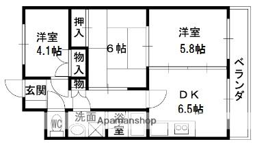 グリーンエクセル梅ノ木(3DK/3階)の間取り写真