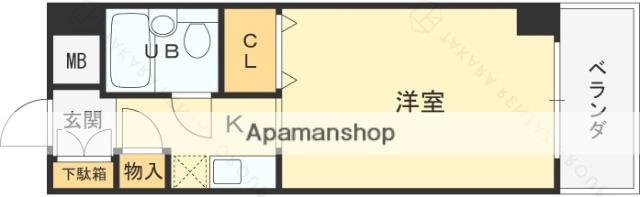 メルベールマウンテンヴィレッジ(1K/3階)の間取り写真