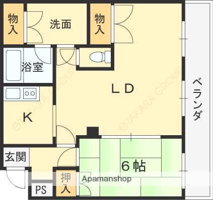 プレシード(1LDK/2階)の間取り写真