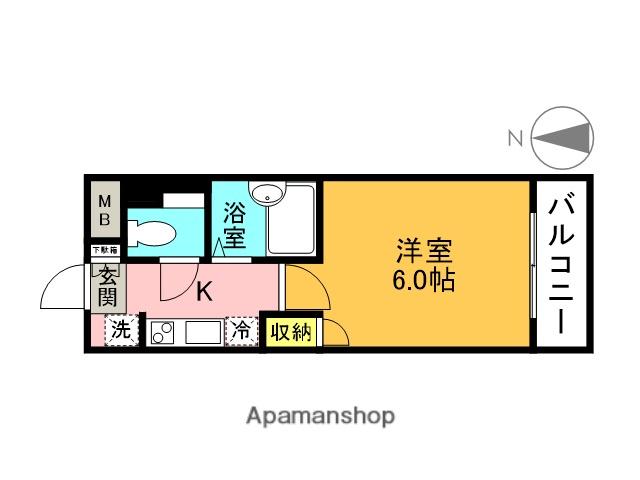 平和ビル(1K/3階)の間取り写真