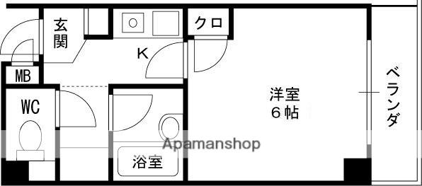 エトレ甲風園(1K/3階)の間取り写真