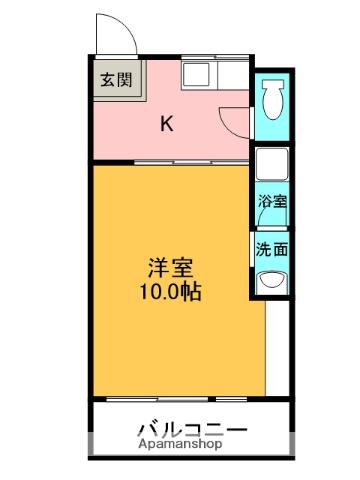 シャトルヨネ(1K/5階)の間取り写真