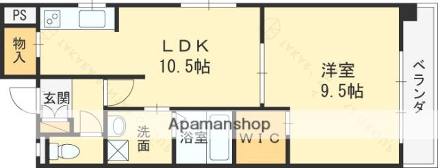 カサデフェリス(1LDK/2階)の間取り写真