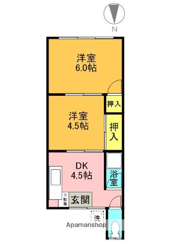 緑町マンション(2K/3階)の間取り写真