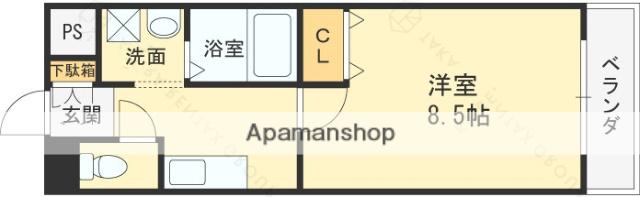 BLOOM LIFE TSUKAGUCHI(1K/1階)の間取り写真