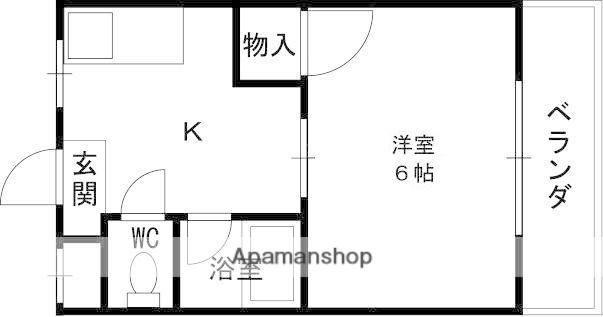メゾンピッコロ塚口(1K/3階)の間取り写真