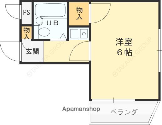 モン・ヴィラージュ苦楽園(1K/3階)の間取り写真