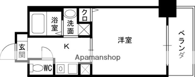アーデン塚口(1K/9階)の間取り写真