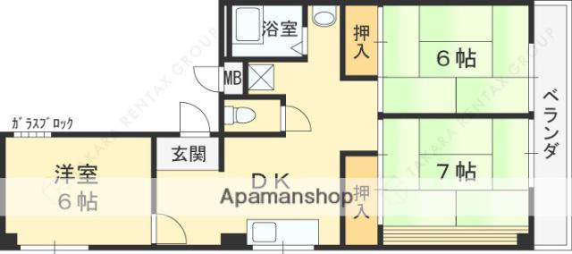 宮前ビル(3DK/3階)の間取り写真
