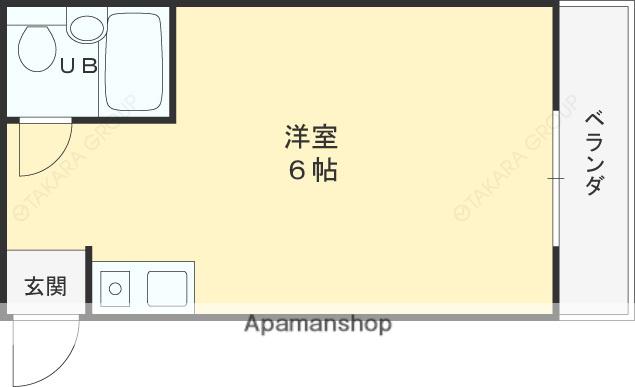 レジデンスイズミ(ワンルーム/4階)の間取り写真