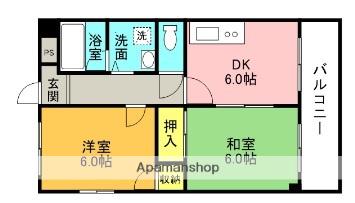マンションフェニックス(2DK/3階)の間取り写真