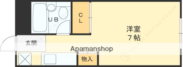 クラシス苦楽園プラザ(ワンルーム/1階)の間取り写真