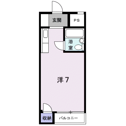 ハイツホリデー(ワンルーム/1階)の間取り写真