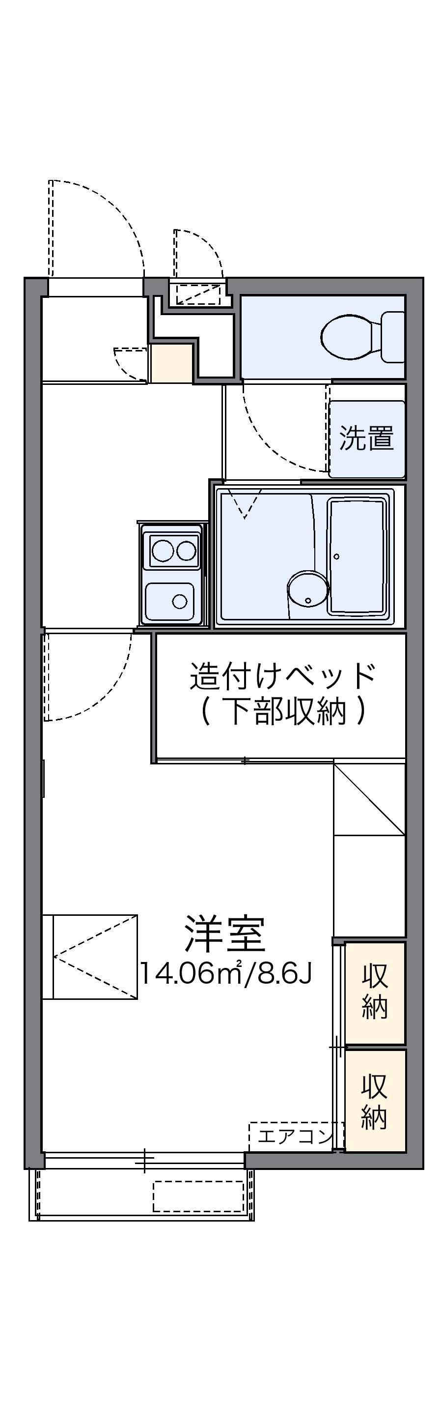 レオパレス辻九第三(1K/2階)の間取り写真