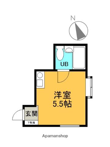 エレガンス今津駅前(ワンルーム/3階)の間取り写真