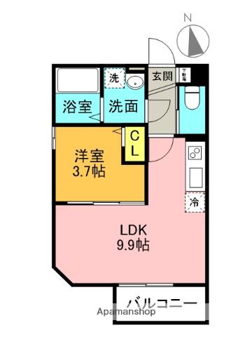 フィノ塚口(1LDK/1階)の間取り写真