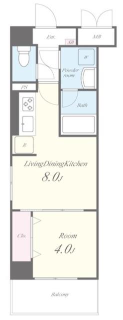 フラクタス尾浜(1LDK/3階)の間取り写真