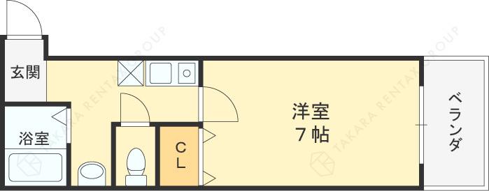 MAPLE(1K/3階)の間取り写真