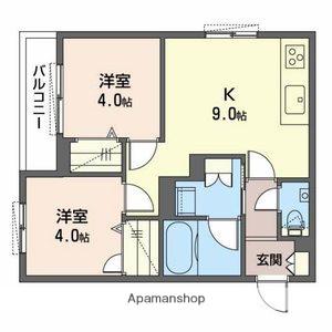 シャーメゾン新伊丹イースト(2DK/2階)の間取り写真