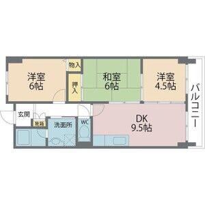 パティオベル(3LDK/3階)の間取り写真