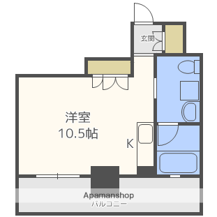 ベルファース尼崎(1K/5階)の間取り写真
