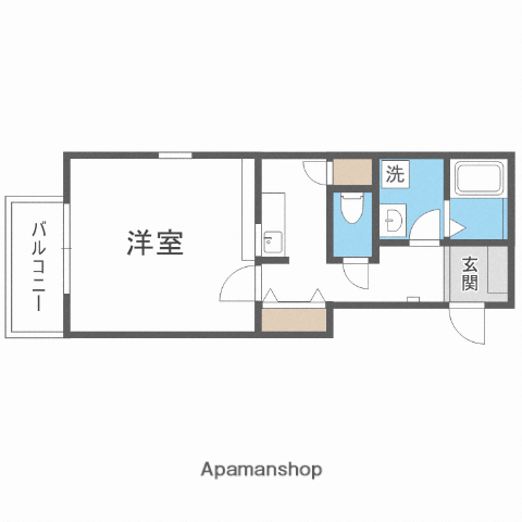 ネクステージ東園田町(1K/2階)の間取り写真