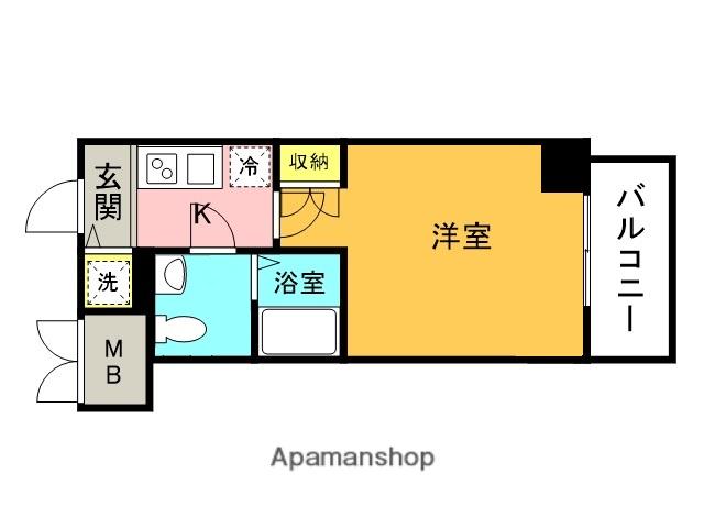 エス・キュート尼崎2(1K/6階)の間取り写真