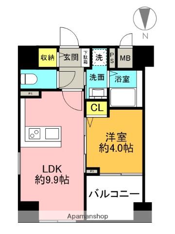 BROOKLYN SQUARE(1LDK/6階)の間取り写真