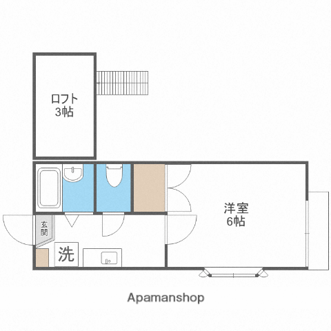 AMIS(1K/1階)の間取り写真